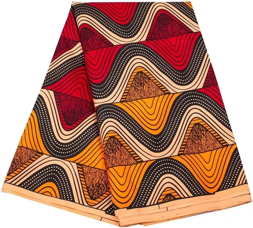 Miniatura 10 de BintaRealWax Tela Africana Ankara de Poliéster con Impresiones de Cera 6 Yardas de Tela Africana Tradicional para Vestido de Fiesta PL536