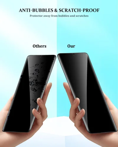 Miniatura 8 de Protector de pantalla de privacidad compatible con Samsung Galaxy S24 Ultra, vidrio templado con protector de lente de cámara, compatible