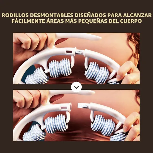 Miniatura 4 de M3 Naturals Rodillo anticelulítico y masajeador de drenaje linfático Fascia Blaster para piel contorneada y más suave Herramienta para dolores