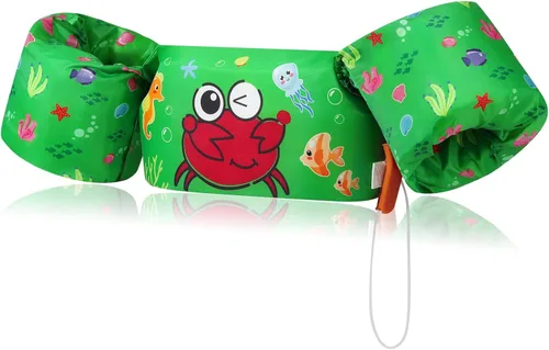 Miniatura 44 de MoKo Chaleco de natación para niños pequeños, flotadores de brazo de natación de 22 a 66 libras, niños y niñas, con dibujos animados, alas de agua