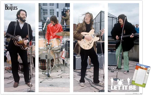 The Beatles - Póster de pared Let It Be Bars, 22.37 x 34.00 pulgadas, paquete de póster y montaje