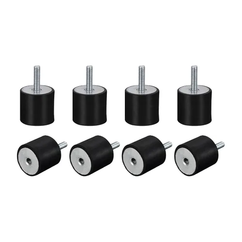 uxcell Soportes de goma, 8 unidades M5 macho/hembra aislador de vibración, amortiguador, para motor de garaje, compresor de aire, bobinas de barco,