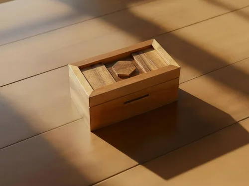 Miniatura 9 de BSIRI Canopic Chest Challenging Brain Teaser Rompecabezas de madera para la mente y uso como joyería de almacenamiento de dinero, rompecabezas 3D