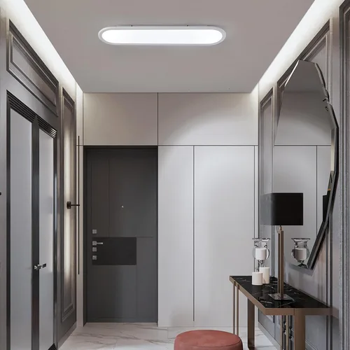 Miniatura 7 de Ganeed Lámpara de techo LED de 27.6 pulgadas, lámparas de techo lineales de alto brillo, blanco frío de 6000 K, luminaria moderna ultra fina
