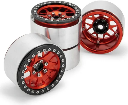 Miniatura 8 de 4X 2.2 Pulgadas de Llantas Beadlock de Aleación con Bujes para Oruga RC 1/10 Wraith D90 de 35mm de Ancho#7 plateado