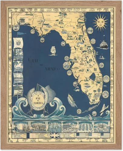 Miniatura 39 de Monem Art Mapa Monumental Vintage de Florencia Impresión - Póster de Viaje Retro - Arte de Italia - Gran Regalo para Hombres, Mujeres, Amantes