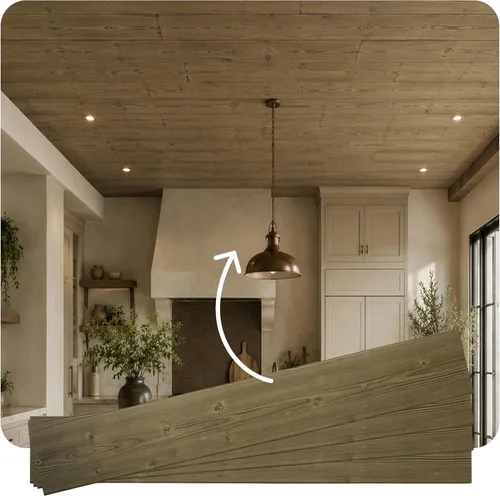 Miniatura 12 de LA Maison Ceilings WP106wg-12 - Tablones de techo de espuma para techo, 39 x 6 pulgadas, gris cálido, paquete de 12 (19.5 pies cuadrados/caja)
