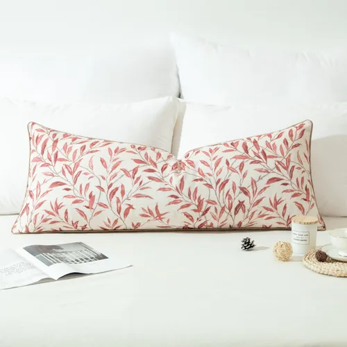 Miniatura 19 de VOGOL Juego de 2 fundas de almohada, 18 x 18 pulgadas, patrón de pájaros verdes, estampado de flores y pájaros verdes, fundas de cojín para cama