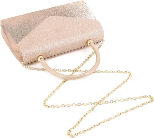 Miniatura 3 de Naimo Bolso de mano de cristal brillante con asa superior bolso de hombro cruzado para boda fiesta novia