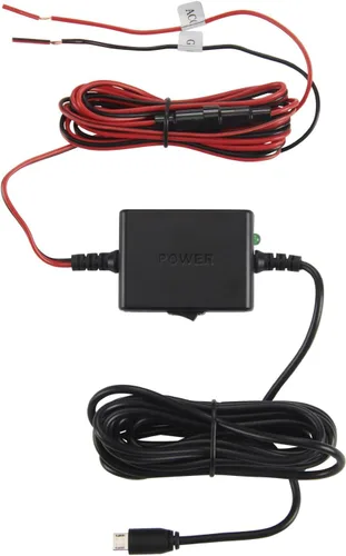Cobra Kit de cable micro USB de 2.5 A para cámaras de tablero de la serie SC, cable de 15 pies, permite el modo de estacionamiento y funciones de