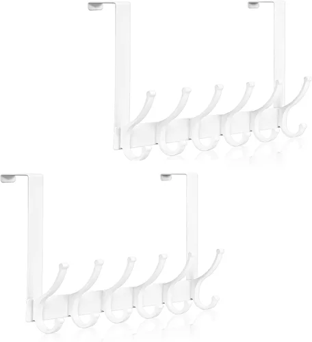 Miniatura 8 de Optish Ganchos sobre la puerta, ganchos para colgar en la puerta, toalleros sobre la puerta para baño, perchero de puerta para toallas, ganchos