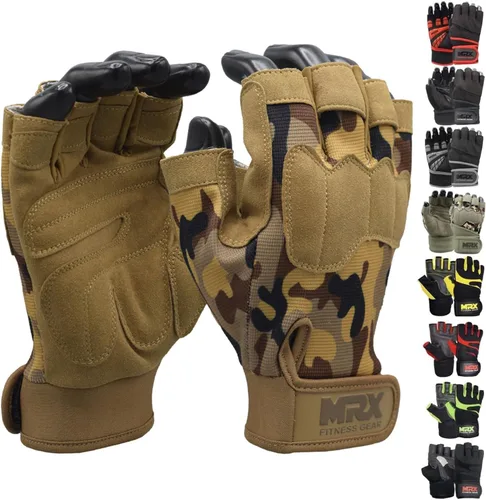 Miniatura 15 de MRX - Guantes de levantamiento de pesas para hombres, guantes de entrenamiento para hombre, guantes de levantamiento de muñeca, guantes de gimnasio