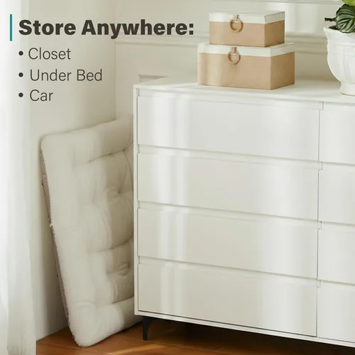 Miniatura 4 de Tiita Silla Cómoda Plegable, Silla de Acento Plegable de Gran Tamaño de Piel Sintética Suave, Silla de Descanso Perezosa para Niños, Adolescentes