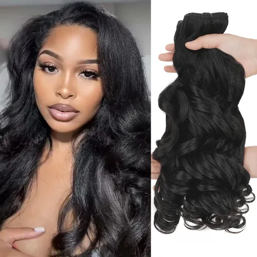 Miniatura 36 de Extensiones de cabello con clip de 12 pulgadas, rizado birmano, negro natural, extensiones de cabello con clip rizado birmano, cabello humano real