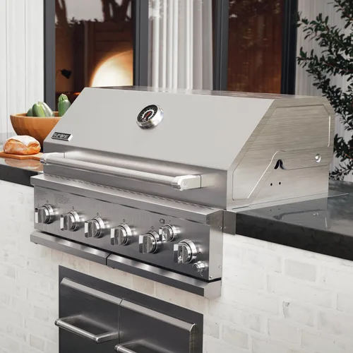 Miniatura 8 de Spire Cabezal de Isla de Parrilla de Gas Empotrada Premium de 6 Quemadores, Parrilla de Propano de Acero Inoxidable de 36 Pulgadas con Quemador