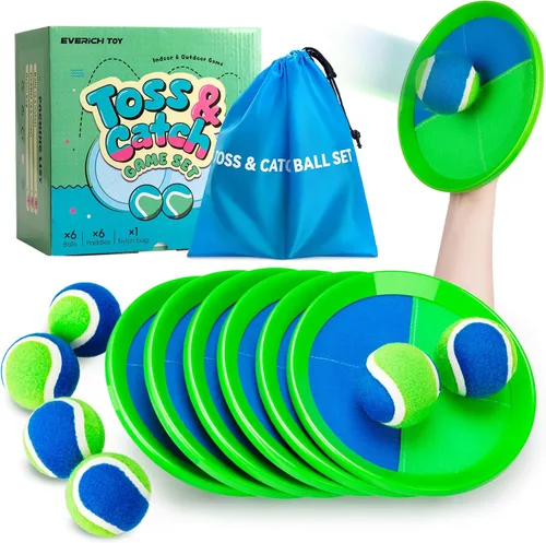 Miniatura 15 de Juego de pelota para lanzar y atrapar mejorado, juegos al aire libre para niños, rellenos de calcetines para juegos familiares, juguetes de playa
