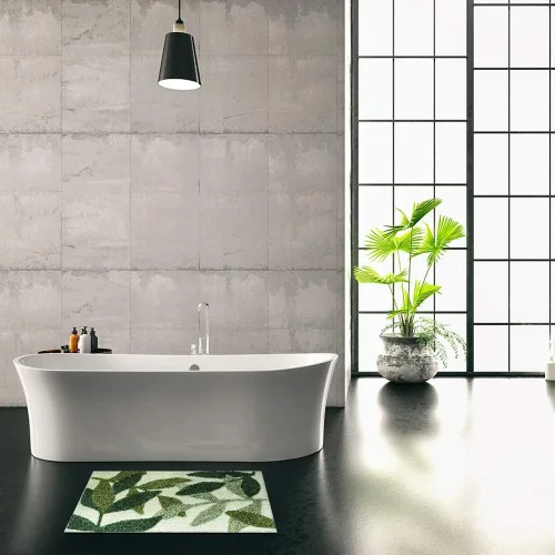 Miniatura 7 de Tiita Tapete para interiores, tapete para puerta delantera y trasera, lavable a máquina, suave, tapete de baño para entrada, 32 x 20 pulgadas, hojas