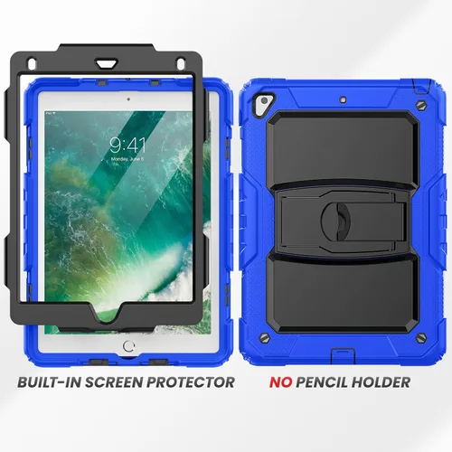 Miniatura 3 de HXCASEAC Funda a prueba de golpes para iPad de 6ª/5ª generación, Air 2 / Pro de 9.7 pulgadas con protector de pantalla, soporte integrado, duradera