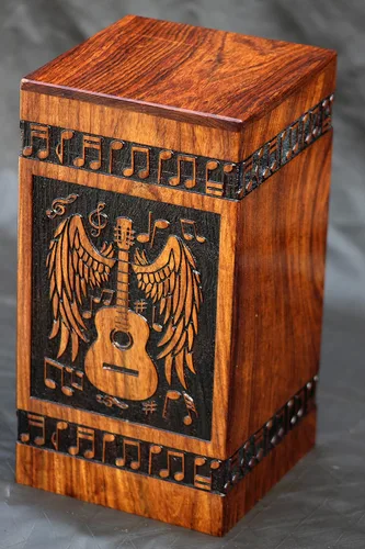 Miniatura 6 de Urna de palisandro hecha a mano, diseño de águila, urna de cremación personalizada para cenizas, grande (11 x 6, 250 pies cúbicos)