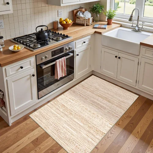 Miniatura 6 de Miukiki Alfombra marroquí lavable de 2 x 3 pies para sala de estar, antideslizante, plegable, grande y suave, para comedor y dormitorio