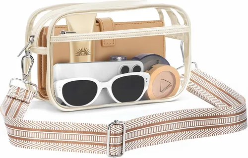 Miniatura 10 de Bolsa transparente para eventos de estadio, bolso transparente para mujeres, bolsa cruzada aprobada para estadios, bolsa para conciertos, eventos