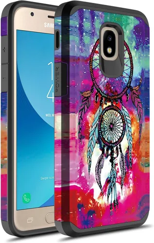 Miniatura 9 de Compatible con Samsung Galaxy J7, funda híbrida gráfica colorida armadura para SM-J737 (mandala colorido)