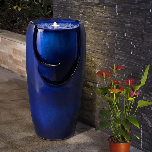 Miniatura 16 de Glitzhome - Fuente de agua con luz LED para exteriores