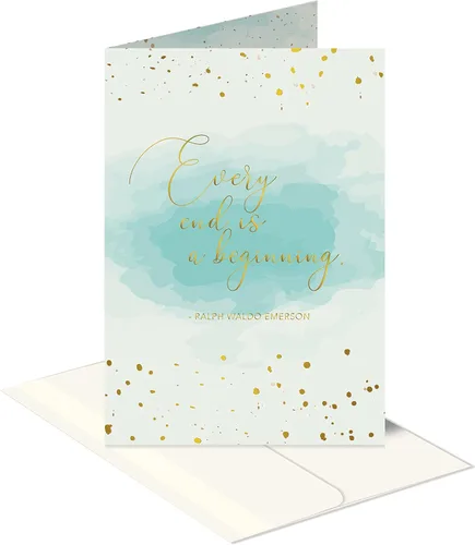 Miniatura 9 de Better Office Products Tarjeta de despedida con sobre, elegante diseño de lámina metálica, tarjeta Will Miss You, tarjeta de jubilación de compañero