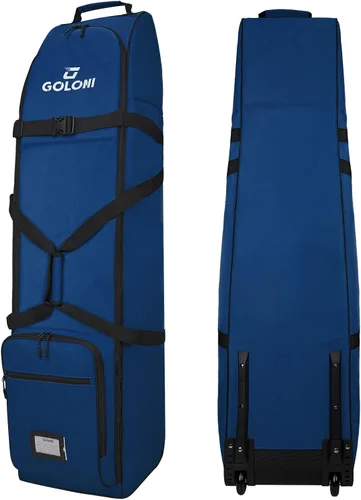 Miniatura 18 de Goloni Bolsa de viaje de golf con ruedas para aerolíneas, funda de viaje resistente al agua para viajes aéreos, equipaje de golf plegable portátil