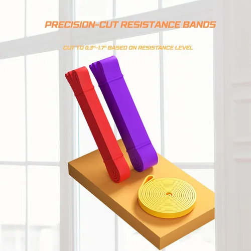 Miniatura 8 de Bandas de resistencia para hombres y mujeres - Conjunto de ejercicios para entrenamiento de fitness, estiramiento corporal, terapia física