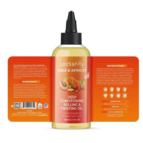 Miniatura 3 de Locsanity Mantequilla Capilar Suelta de Karité y Albaricoque, Natural, Acondicionadora e Hidratante - Fórmula para Fuerza y Crecimiento LOC