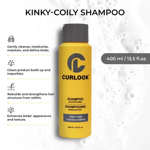 Miniatura 3 de Champú para cabello rizado Sin sulfato - 13.5 fl oz (13.5 onzas) Limpia suavemente, hidrata, mantiene y define los torceduras Productos