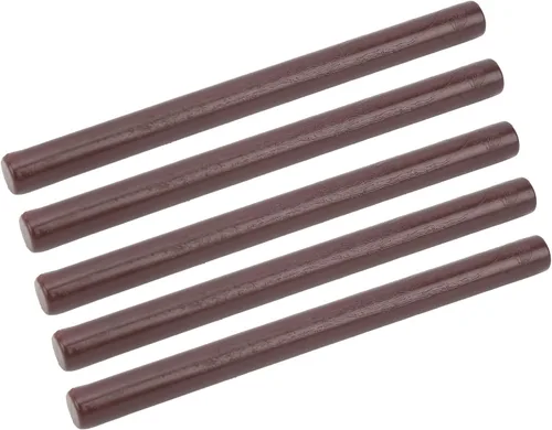 ZJchao Varillas de cera de sellado, 10 piezas adhesivas para manualidades, laca redonda, sobres de sello pequeños, kit de cera para pistola de Marrón