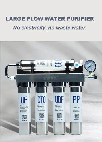 Miniatura 2 de Filtro de agua de acero inoxidable para fregadero, sistema de filtro de agua de ultrafiltración de 0.01 μm, reduce PFAS, PFOA/PFOS, fluoruro, cloro
