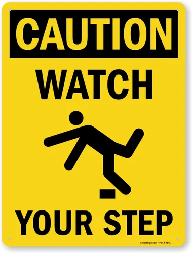 Miniatura 15 de Signo de seguridad SmartSign, leyenda "Caution: Watch Your Step", negro sobre amarillo, Negro y amarillo, 1