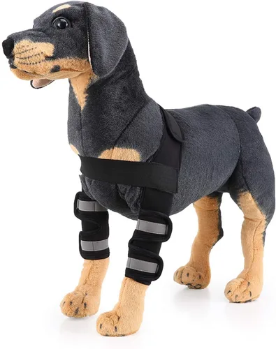 Miniatura 2 de Soporte reflectante de hombro para perro, soporte de pierna frontal, protector de codo canino, envoltura de articulación de apoyo adicional