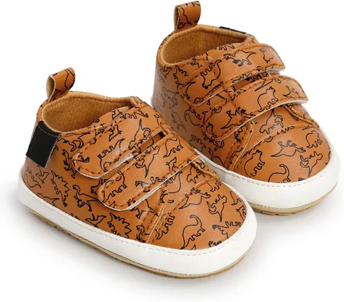 Miniatura 4 de QWZban Zapatos de bebé para niños y niñas, zapatillas de deporte con suela de goma antideslizante, para cuna de bebé, zapatos de vestir