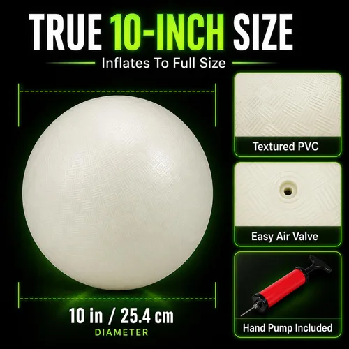 Miniatura 2 de Hiboom Pelotas de juguete que brillan en la oscuridad de 8.5 pulgadas para patio de recreo, bolas rebotantes con bomba para niños y adultos, parque
