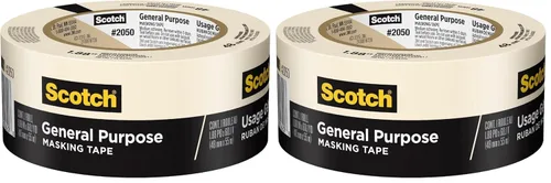 Scotch Cinta adhesiva de uso general, 1.88 pulgadas por 60 yardas, 2050 (paquete de 2)
