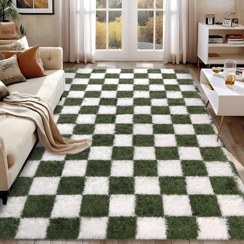 Miniatura 15 de Alfombras de Pasillo Suaves de Color Azul Marino para Dormitorio, Alfombra de Cabecera de 2x6 pies, Alfombras Esponjosas de Felpa, Alfombra de Área