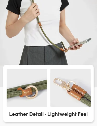 Miniatura 2 de Cordón para teléfono 1, lengüeta de amarre 2, cordón cruzado para teléfono celular, cordón de cuerda, correa ajustable universal para teléfono