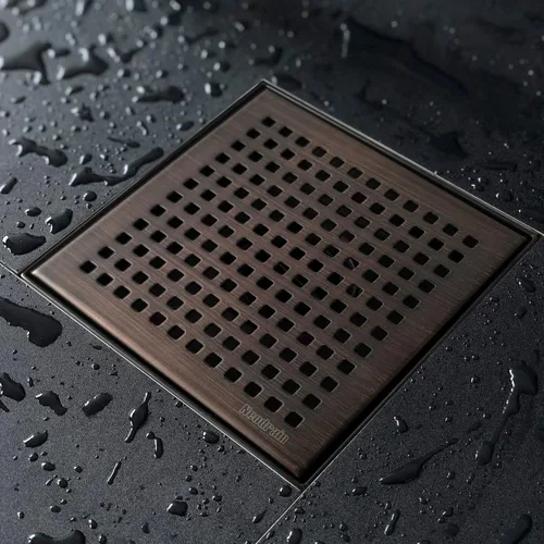 Miniatura 14 de Neodrain Drenaje de ducha cuadrado de 4 pulgadas con rejilla extraíble con patrón Quadrato, acero inoxidable 304, incluye base de drenaje de ducha