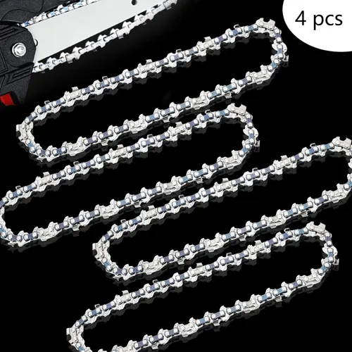 Miniatura 3 de Cadena de repuesto para motosierra de 6 pulgadas, 4 cadenas para barra de 6 pulgadas, calibre 043 pulgadas, paso LP de 1/4 pulgadas, se adapta a