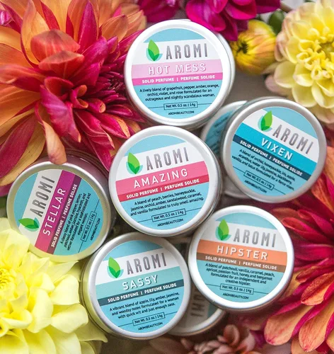 Miniatura 8 de Aromi Perfume sólido Fragancia vegana y libre de crueldad, perfume de tamaño de viaje, regalo de mujer, afrutado, floral, terroso, perfume dulce