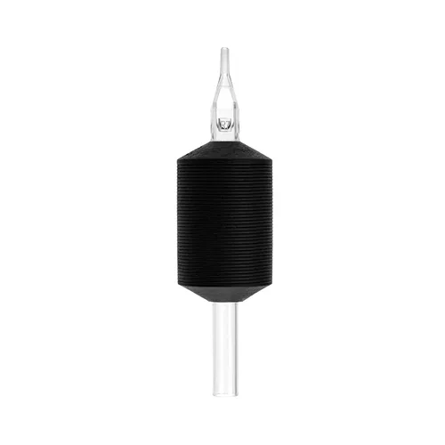 Miniatura 13 de VORTEX - Empuñaduras de tubo desechables de silicona suave de 1.25 pulgadas, color negro, con puntas largas transparentes, 15 unidades (7D)