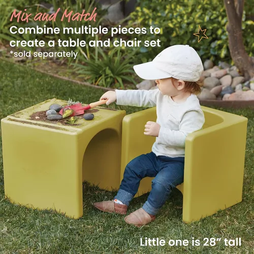 Miniatura 5 de ECR4Kids Tri-Me 3 en 1 silla cubo, muebles para niños, color verde helecho Verde Fern