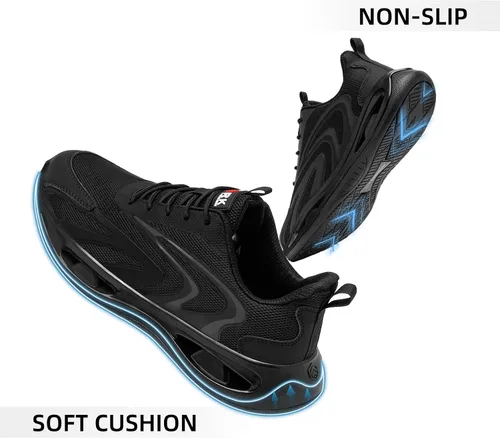 Miniatura 4 de LARNMERN Zapatillas de deporte con punta de acero para hombre, zapatos de seguridad de trabajo, zapatos ligeros Infinity PRO Series