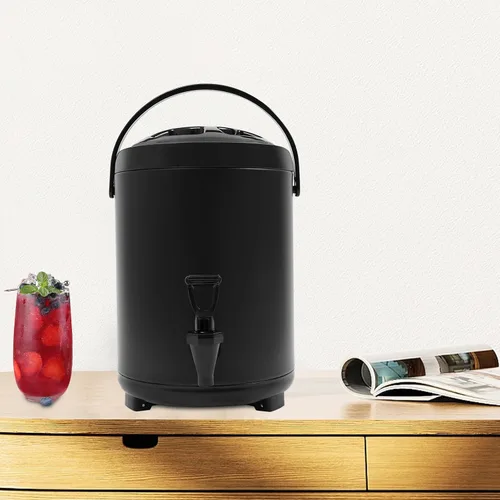 Miniatura 4 de Dispensador de bebidas con aislamiento de acero inoxidable, dispensador de bebidas calientes con grifo, dispensador térmico de bebidas frías
