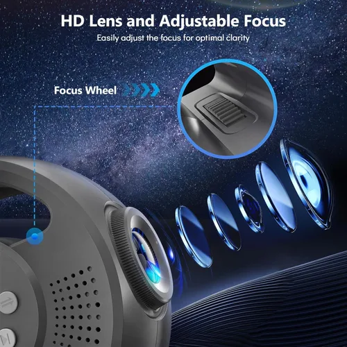 Miniatura 3 de Rossetta 3D Galaxy Projector, 60 Scenes Adjustable Focal Planetarium Projector with Bluetooth Speaker, Timer & Remote Control, Ceiling Projector for