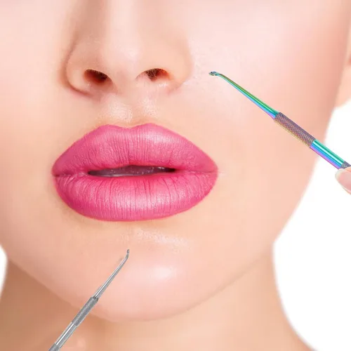 Miniatura 8 de Lurrose Herramienta extractora de comedones de acero inoxidable, removedor de cabeza negra, limpiador de poros, agujas de belleza ocultas